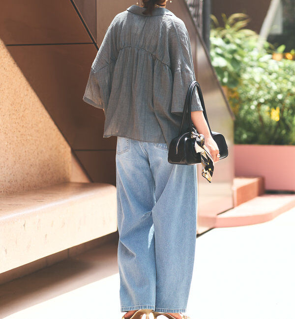  「《1枚着にも・羽織にも◎》ガーゼタッチシアーシャツ」|シャツ・ブラウス|