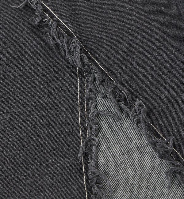  「《大人のこなれ感》フリンジ切替デニムフレアスカート」|スカート|