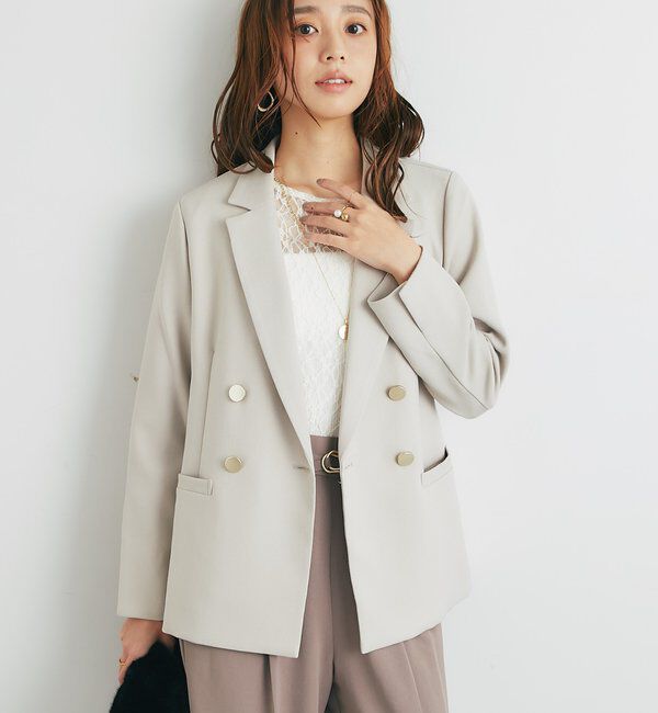  「《きちんと感◎》金釦カルゼジャケット」|その他|