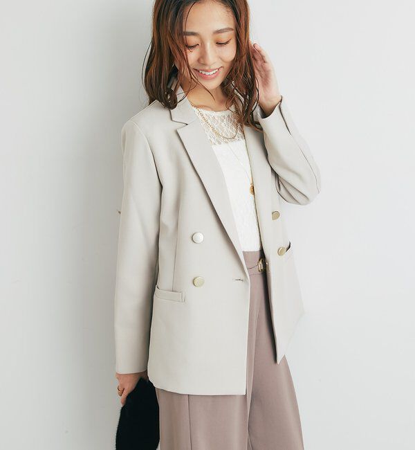  「《きちんと感◎》金釦カルゼジャケット」|その他|