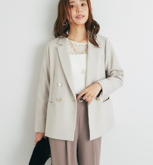 「《きちんと感◎》金釦カルゼジャケット」|その他|