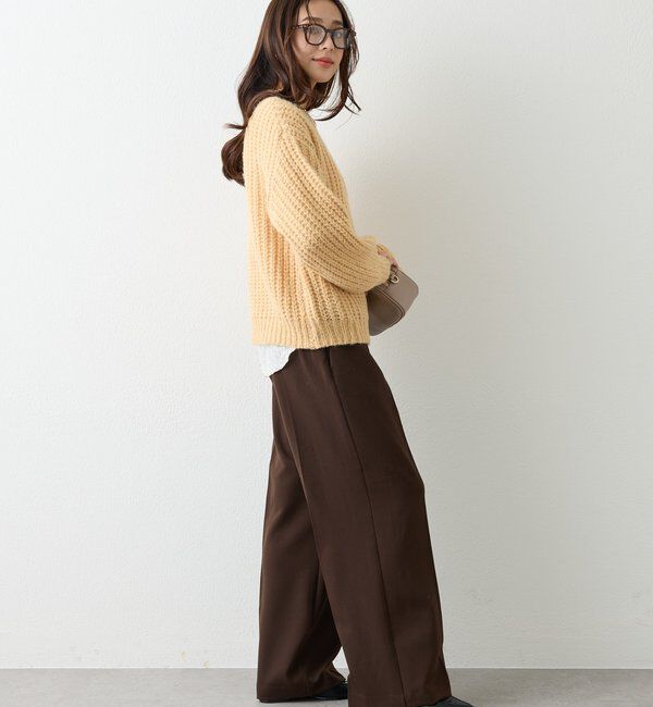  「《ふわふわな着心地》ボールドへアリーヤーンニット」|ニット・セーター|