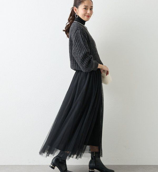  「《ふわふわな着心地》ボールドへアリーヤーンニット」|ニット・セーター|