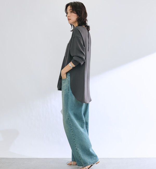  「【さらっと着やすい！/冷房・日焼け対策◎】ジョーゼットポケットブラウス」|シャツ・ブラウス|