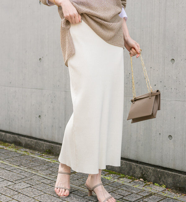  「予約【新色追加/マイナス3kg/レビュー高評価☆】リブタイトスカート」|スカート|