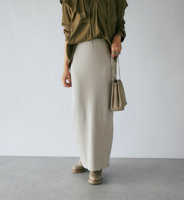  「予約【新色追加/マイナス3kg/レビュー高評価☆】リブタイトスカート」|スカート|