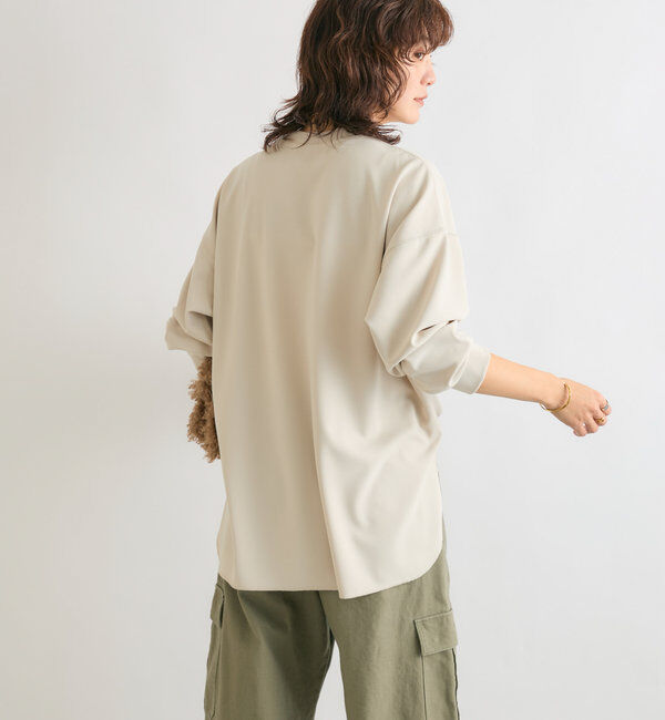  「【ウォッシャブル/しわになりにくい】カットジョーゼットプルオーバー」|Tシャツ・カットソー|