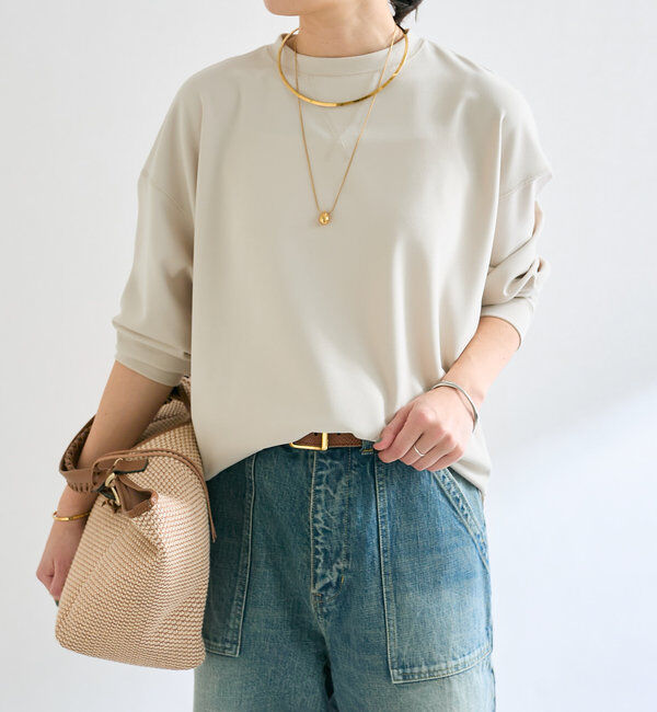  「【ウォッシャブル/しわになりにくい】カットジョーゼットプルオーバー」|Tシャツ・カットソー|