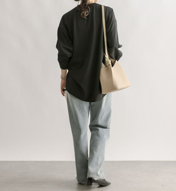  「【ウォッシャブル/しわになりにくい】カットジョーゼットプルオーバー」|Tシャツ・カットソー|