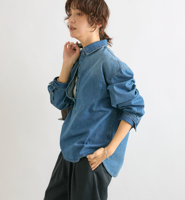  「【MONN.:.(モン)】デニムプルオーバー」|シャツ・ブラウス|