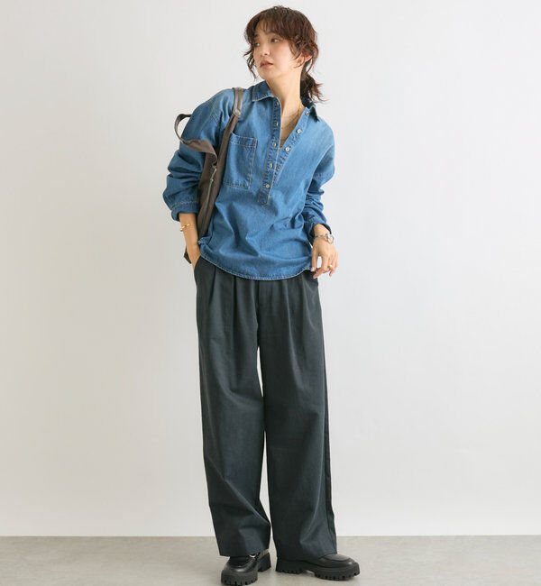  「【MONN.:.(モン)】デニムプルオーバー」|シャツ・ブラウス|