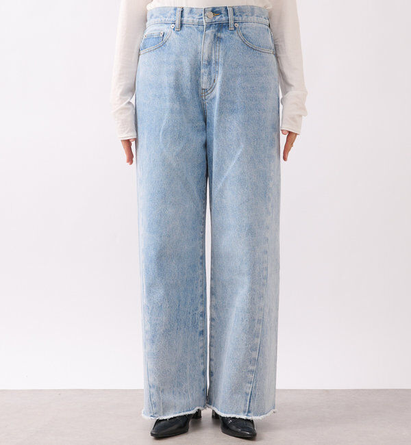  「【MONN.:.(モン)】neat wide DENIM」|デニム|