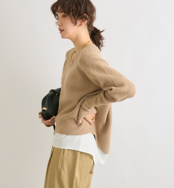  「【インフルエンサーコラボカラー登場！】アームウォーマーニット」|ニット・セーター|