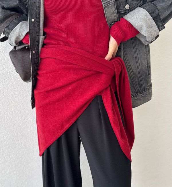  「【新色追加/リバイバル】【MONN.:.(モン)】サンカクストール」|ストール|レッド