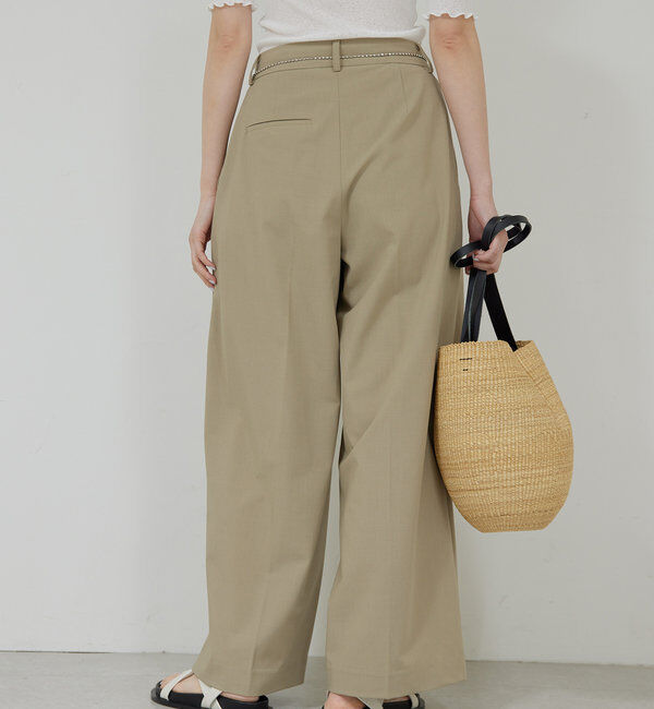  「【新色BR登場/セットアップ対応】ダブルタックパンツ」|スラックス|