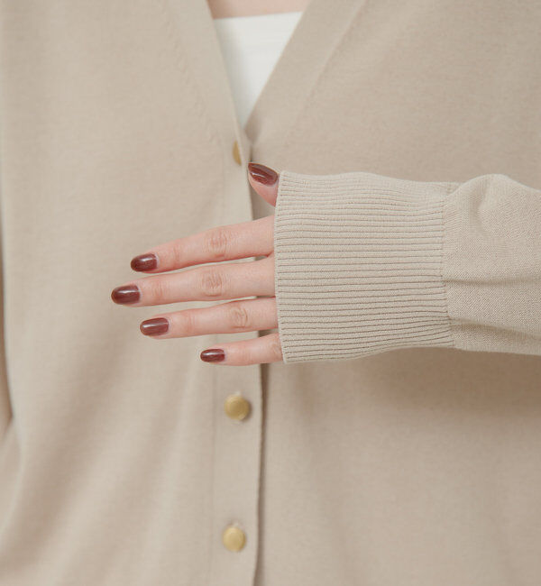  「【接触冷感/アンサンブル対応】アイシーコットンVカーデ」|ニット・セーター|