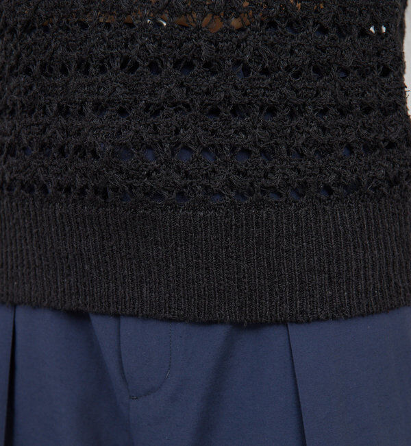  「透かし編みニットベスト」|ニット・セーター|