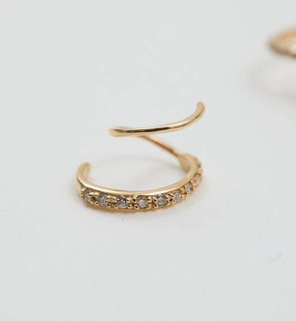  「【2.718】DIAスパイラルフープピアス」|リング|