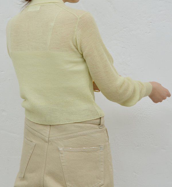  「【HERITANOVUM】【セットアップ対応】シアーリブポロニット」|ニット・セーター|