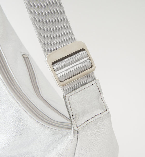  「ソフトレザーラウンドショルダーバッグ［silver］」|ショルダー・メッセンジャー|