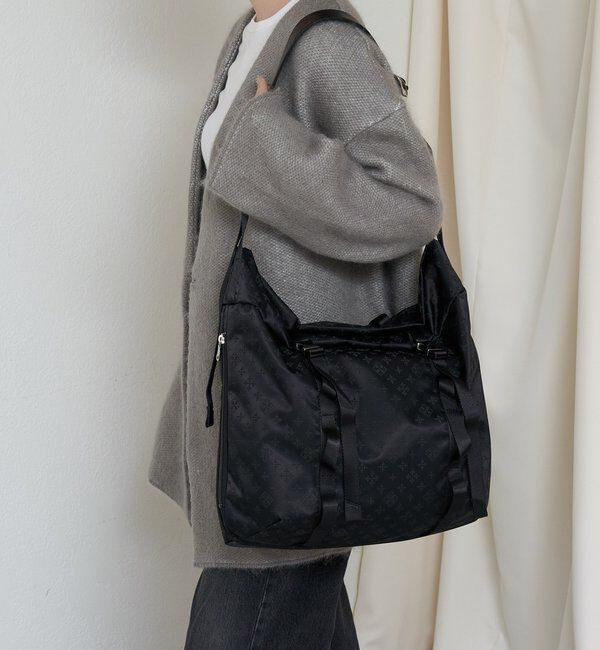  「ナイロンジャガードメタルバックルショルダーバッグ L」|ショルダー・メッセンジャー|