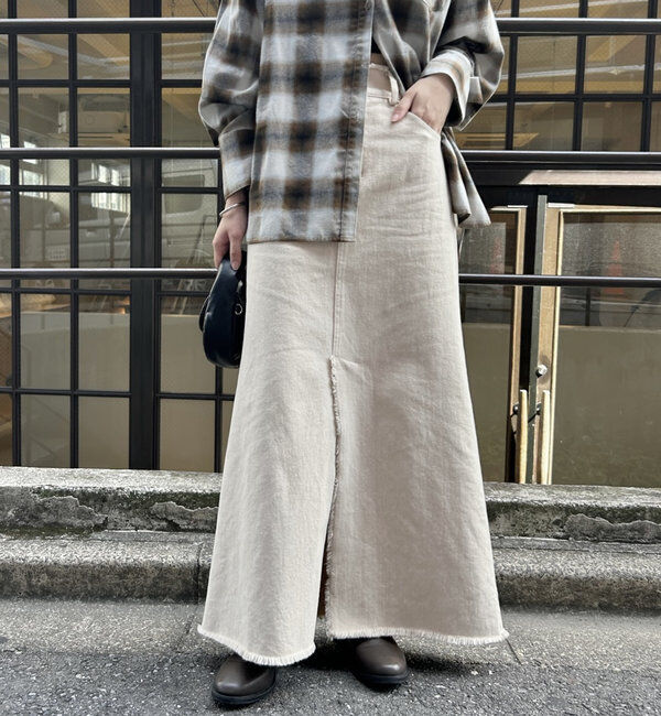  「【美シルエット◎】スリットマーメイドスカート」|スカート|