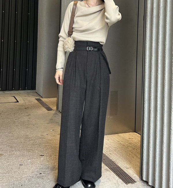  「【8色展開】オフショルリブニット」|ニット・セーター|