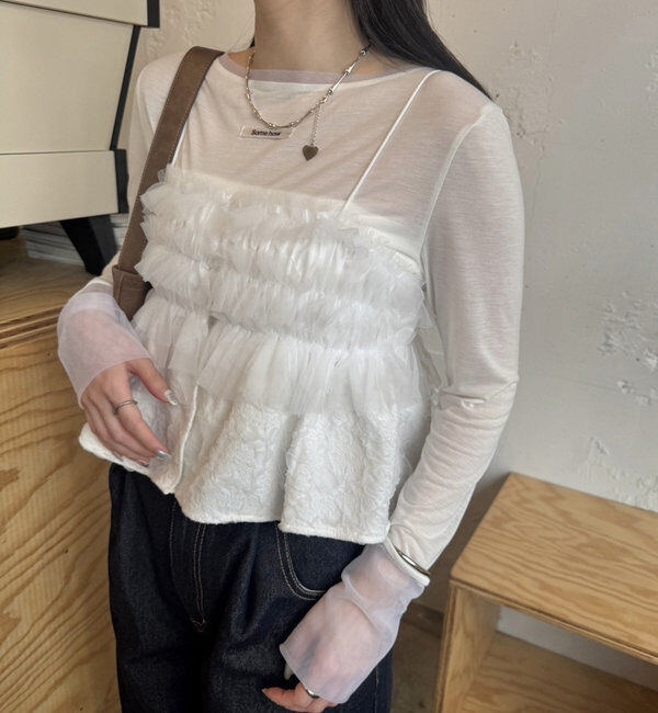  「フリルチュールギャザービスチェ」|シャツ・ブラウス|