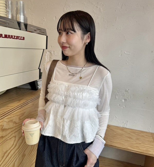  「フリルチュールギャザービスチェ」|シャツ・ブラウス|