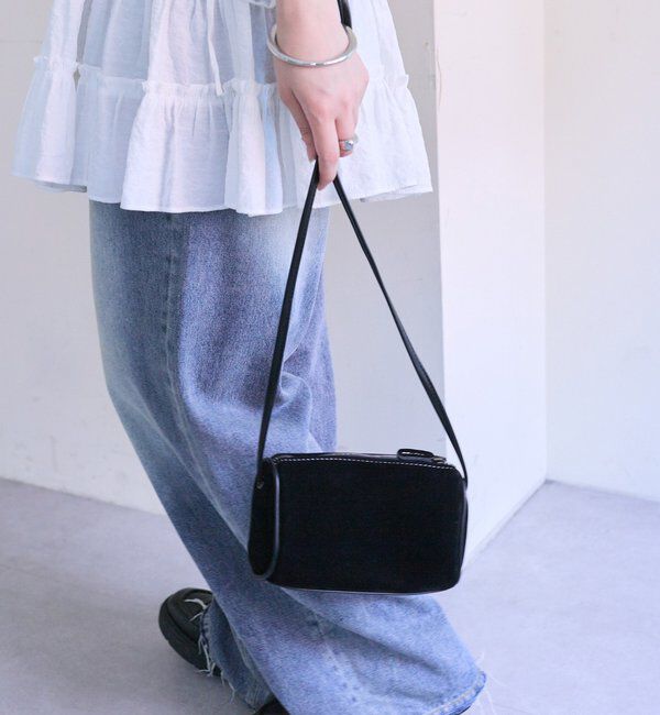  「フェイクスウェードミニBAG」|ショルダー・メッセンジャー|ブラック