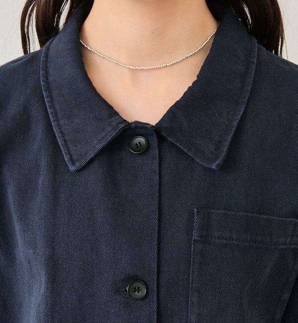  「裾レースツイルジャケット」|ブルゾン・スタジャン|