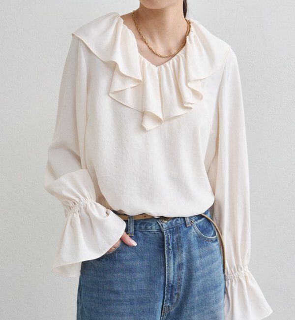  「ジョーゼットフリルブラウス」|シャツ・ブラウス|