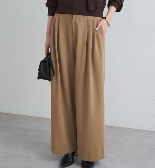  「TR3タックワイドパンツ」|チノ|モカ