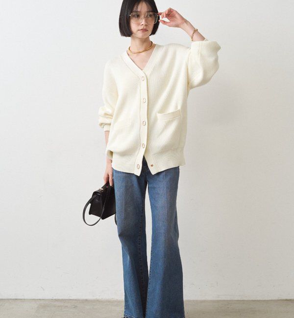  「ゴールドリングカーデ」|ニット・セーター|