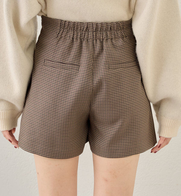  「【セットアップ対応】ダブルベルトキュロットショートパンツ」|チノ|