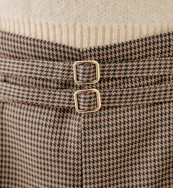  「【セットアップ対応】ダブルベルトキュロットショートパンツ」|チノ|