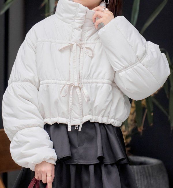  「リボンギャザー中綿ブルゾン」|その他|