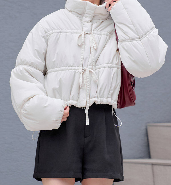  「リボンギャザー中綿ブルゾン」|その他|