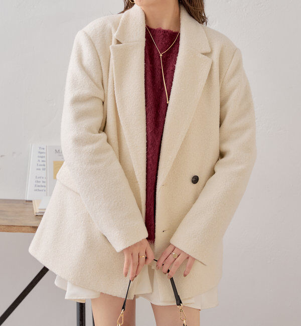  「オーバーダブルツイードジャケット」|テーラードジャケット|