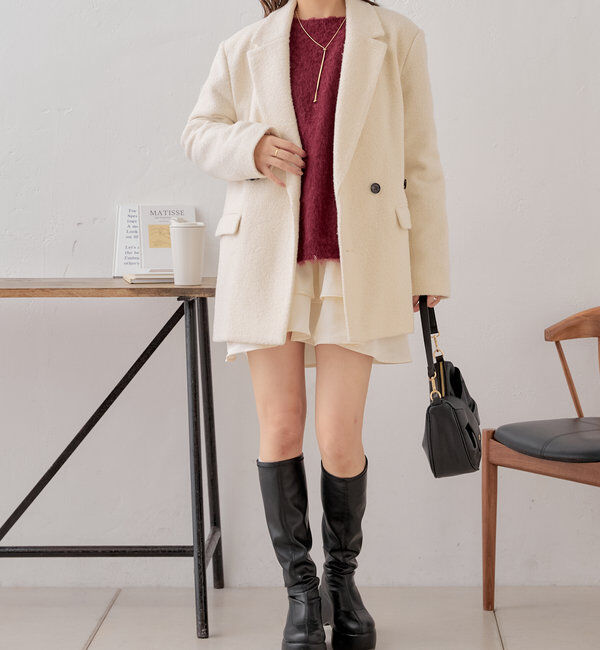  「オーバーダブルツイードジャケット」|テーラードジャケット|