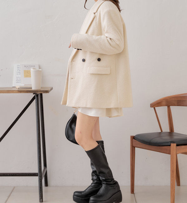  「オーバーダブルツイードジャケット」|テーラードジャケット|