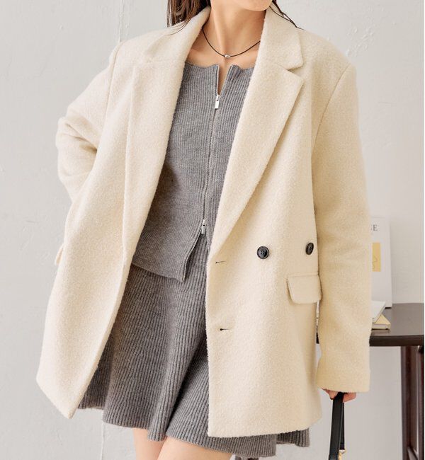  「オーバーダブルツイードジャケット」|テーラードジャケット|