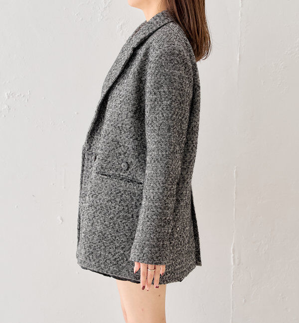  「オーバーダブルツイードジャケット」|テーラードジャケット|