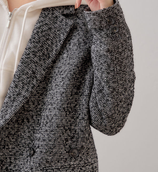  「オーバーダブルツイードジャケット」|テーラードジャケット|