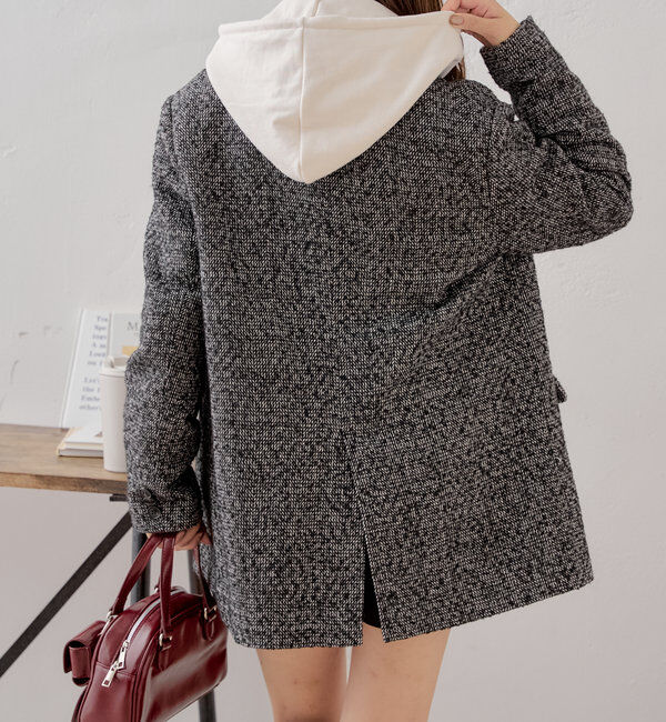  「オーバーダブルツイードジャケット」|テーラードジャケット|