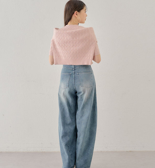  「【SET ITEM】アンサンブルケーブル胸刺繍カーディガン」|カーディガン|