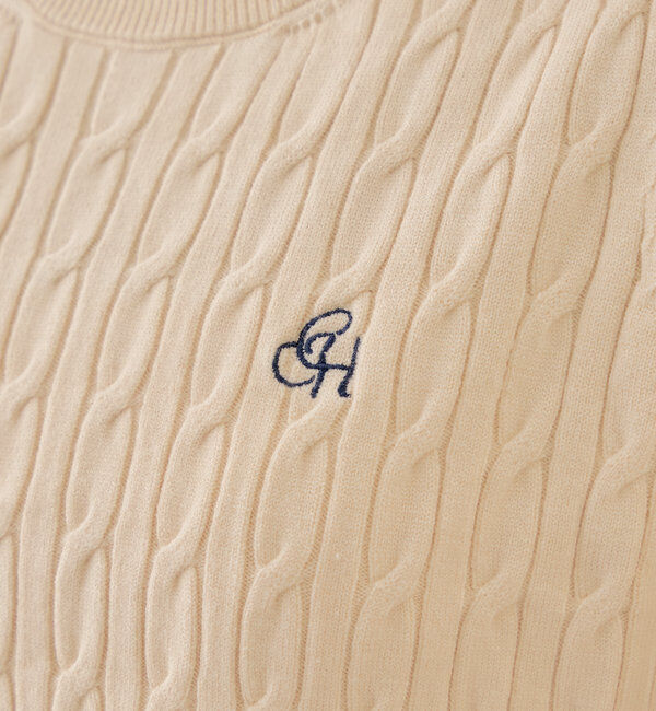  「【SET ITEM】アンサンブルケーブル胸刺繍カーディガン」|カーディガン|