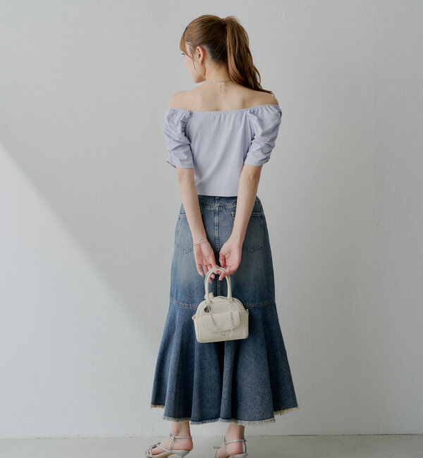  「ギャザーデザインスクエアT」|Tシャツ・カットソー|