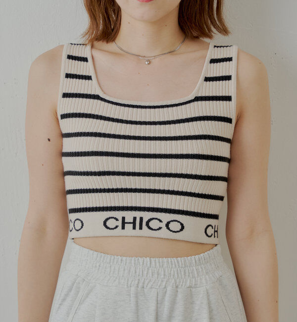  「【WEB限定/REVIVAL】裾ロゴクロップドタンクトップ」|キャミソール|