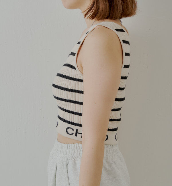  「【WEB限定/REVIVAL】裾ロゴクロップドタンクトップ」|キャミソール|